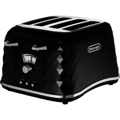 Delonghi CTJ4003.BK Brillante 4 Slice Toaster in Black